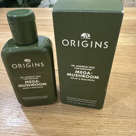 ORIGINS Mega-Mushroom Relief & Resilience Soothing Treatment Lotion 3.4 oz NIB - Picture 1 of 2